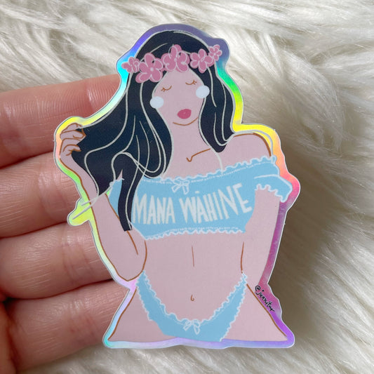 ‘Mana Wāhine’ Holographic Vinyl Sticker